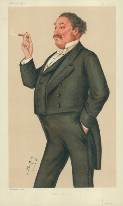 Sr. Edmund Hodgson Yates, O Mundo, 16 de novembro de 1878, desenho animado da Vanity Fair de Leslie Matthew Ward