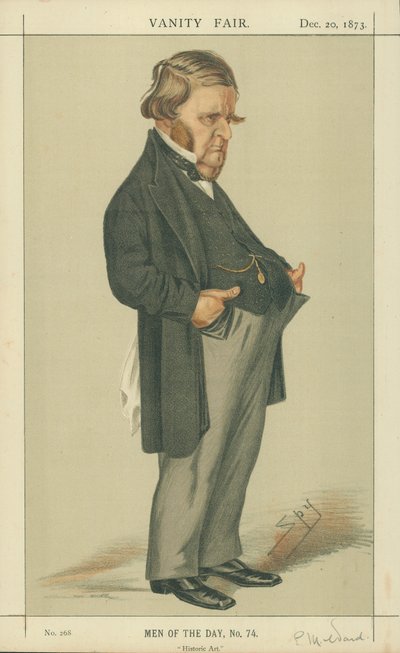 Sr. Edward Matthew Ward, Arte Histórica, 20 de dezembro de 1873, desenho animado da Vanity Fair de Leslie Matthew Ward