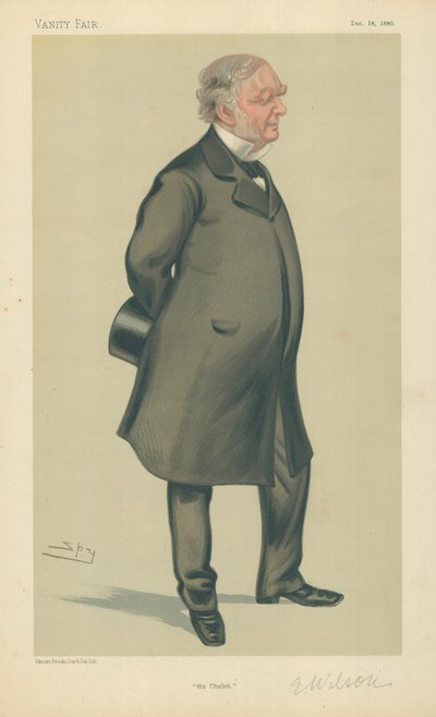 Sr. Erasmus Wilson, O Obelisco, 18 de dezembro de 1880, desenho animado da Vanity Fair de Leslie Matthew Ward