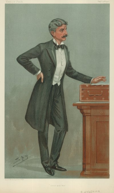 Sr. George Wyndham, Dover e guerra, 20 de setembro de 1900, desenho animado da Vanity Fair de Leslie Matthew Ward