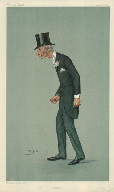 Sr. Percy Melville Thornton, Clapham, 22 de março de 1900, desenho animado da Vanity Fair de Leslie Matthew Ward