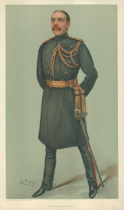 Sr. William Dudley Ward, um guerreiro permanente, 30 de maio de 1901, desenho animado da Vanity Fair de Leslie Matthew Ward