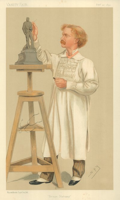 Sr. William Hamo Thornycroft, Estatuária de Bronze, 20 de fevereiro de 1892, desenho animado da Vanity Fair de Leslie Matthew Ward