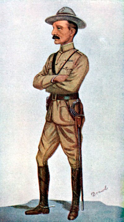 Robert Baden-Powell, soldado inglês, 1900. de Leslie Matthew Ward