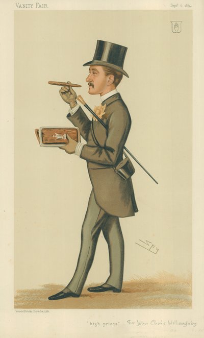 Sir John Christopher Willoughby, Alto Príncipe, 6 de setembro de 1884, desenho animado da Vanity Fair de Leslie Matthew Ward