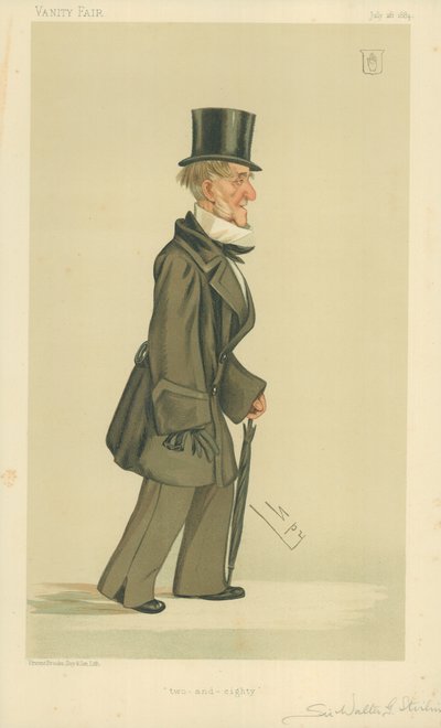 Sir Walter George Stirling, de dois a oitenta, 26 de julho de 1884, desenho animado da Vanity Fair de Leslie Matthew Ward