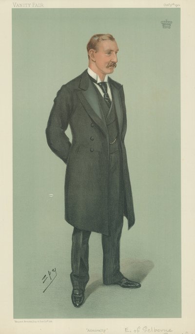 Conde de Selborne, Almirantado, 3 de outubro de 1901, desenho animado da Vanity Fair de Leslie Matthew Ward