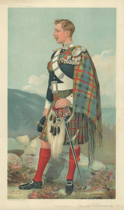 O Marquês de Tullibardine, Scottish Horse, 23 de março de 1905, desenho animado da Vanity Fair de Leslie Matthew Ward