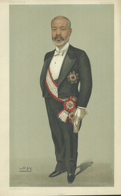 Visconde Tadasu Hayashi (cor litho) de Leslie Matthew Ward