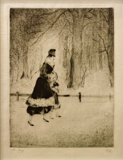 Senhora com criança no Tiergarten de Lesser Ury