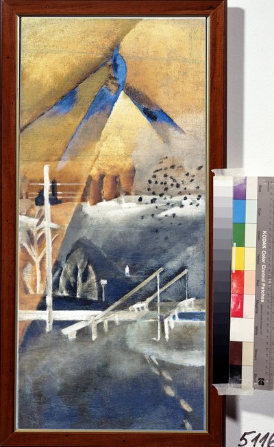 Pintura "Winter Landscape" de Lev Alexandrovich Bruni (1894-1948) 1918 Colecção privada de Lev Aleksandrovitc Bruni