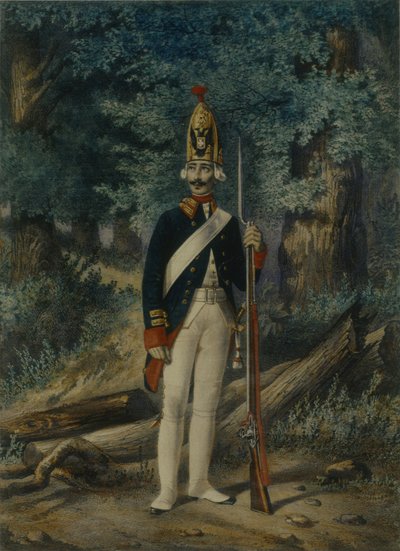 Granadeiro do Regimento Preobrazhensky em 1800, 1840 de Lev Alexandrovich Belousov