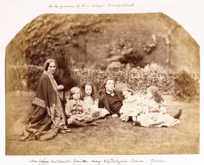 Retrato da família MacDonald com Lewis Carroll, 1863 de Lewis Carroll