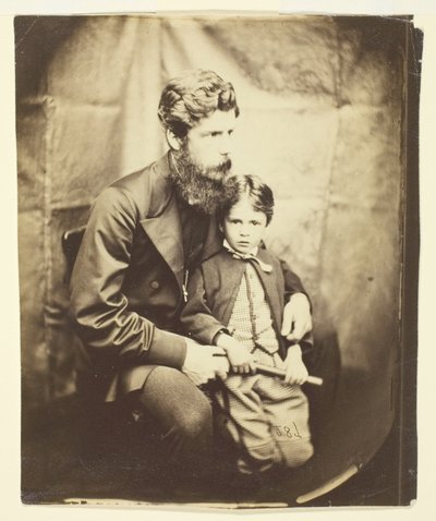 Rev. James Langton Clark e filho Charles (Robin) de Lewis Carroll
