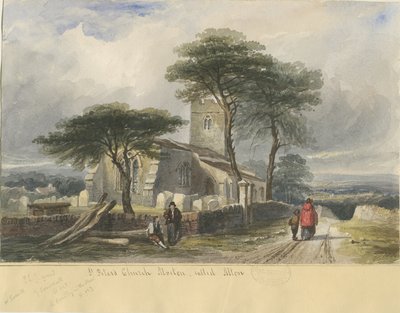 Igreja de Alton: pintura em aquarela, nd [c1830-1840] (pintura) de Lewis John Wood