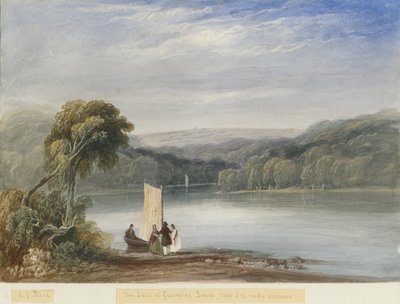 Greenway Bank - Lago: pintura a aquarela, sd [c1830-1840] (pintura) de Lewis John Wood