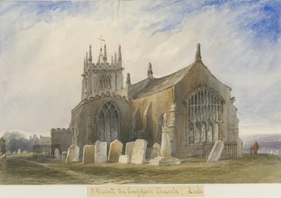 Igreja de Alho-poró: pintura a óleo, nd [c1830-1840] de Lewis John Wood