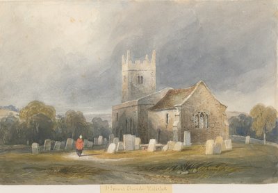 Igreja da cachoeira: pintura em aquarela, nd [c1830-1840] de Lewis John Wood