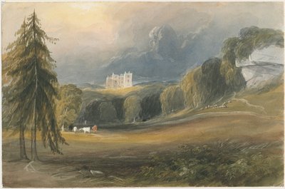 Wootton Lodge: pintura em aquarela, nd [c1830-1840] de Lewis John Wood