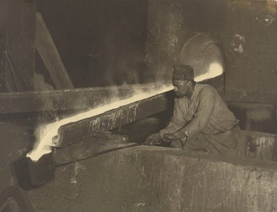 [Ajudante de moldador, Fábrica de Locomotivas Baldwin] de Lewis W. Hine