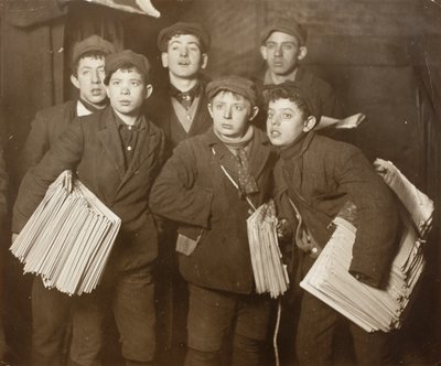 Vendedores de jornais de Lewis Wickes Hine