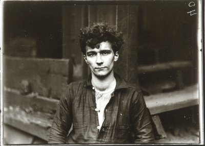 Jovem operário siderúrgico alemão, Pittsburgh de Lewis Wickes Hine