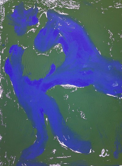 Dança Azul Abstrata de Li Gessbo