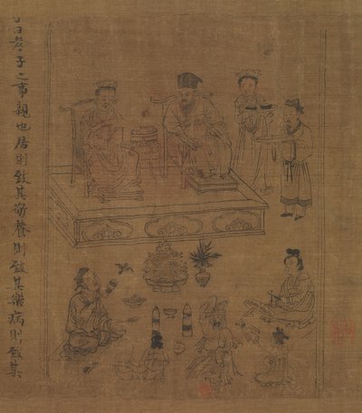O Clássico da Piedade Filial, ca. 1085. de Li Gonglin