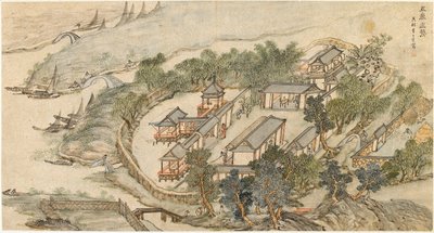 "O Hermitage dos Cinco Veados", início do século XVII de Li Shida