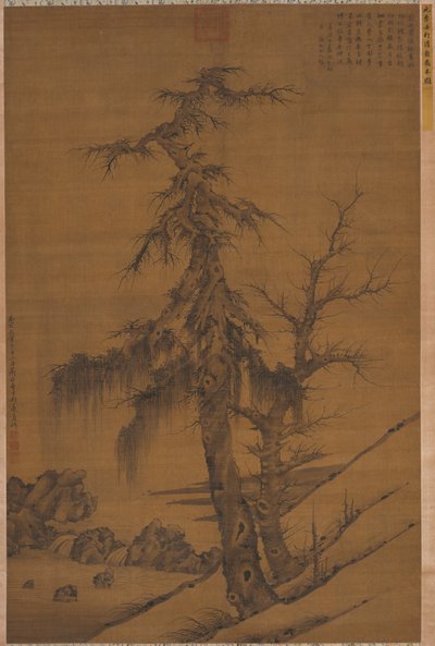 Árvores velhas por uma primavera fresca, 1326. de Li Shixing