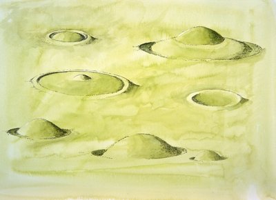 Tipos de carrinho de mão da Idade do Bronze (aguarela sobre papel) de Liam Wales