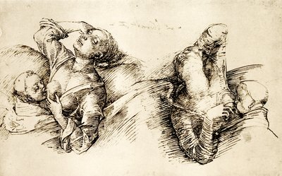 Estudos de uma mulher adormecida de Liberale da Verona