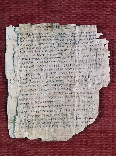 66 ou Bodmer II Papyrus, ca. 200, quase códice completo do Evangelho de João em grego, Biblioteca Bodmer, Genebra, Suíça de Unbekannt Unbekannt