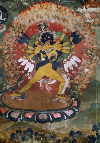 Antigas pinturas murais do Mosteiro Lamaist de Hemis, Laddakh, Índia de Unbekannt Unbekannt