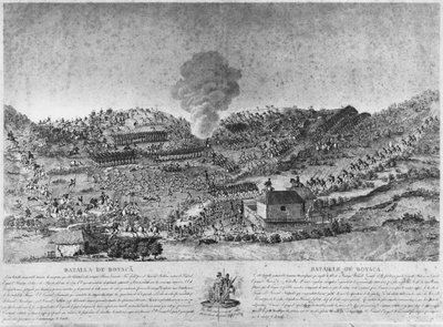 Batalha de Boyaca (gravura) de Unbekannt Unbekannt