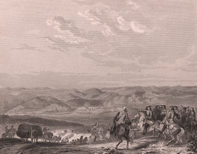 Batalha de Friburgo, Alemanha, Agosto 1644, Guerra dos Trinta Anos, gravura em aço sobre papel de porcelana de Unbekannt Unbekannt