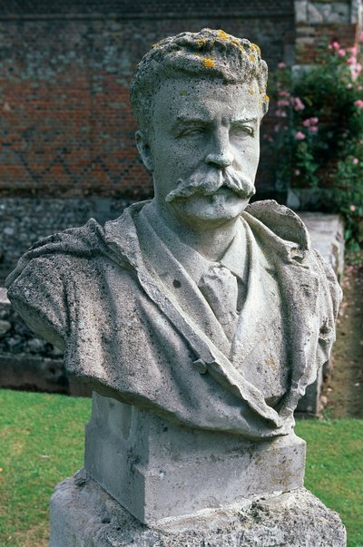 Busto de Guy De Maupassant, jardim do Castelo de Miromesnil, França, Alta Normandia de Unbekannt Unbekannt
