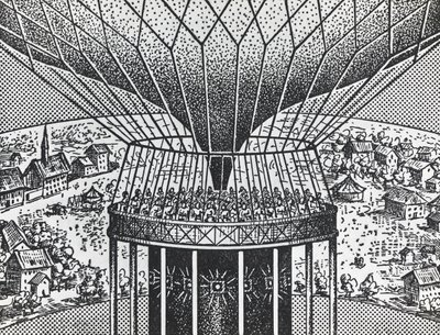 Cineorama de Raoul Grimoin-Sanson (1860-1941), ancestral do sistema de projecção circular de Cinerama de Unbekannt Unbekannt
