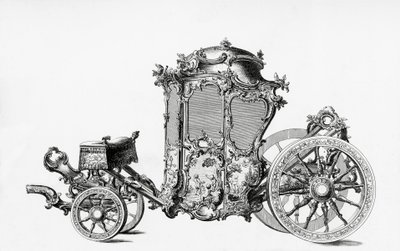 Design para carro rococó, gravura de Unbekannt Unbekannt
