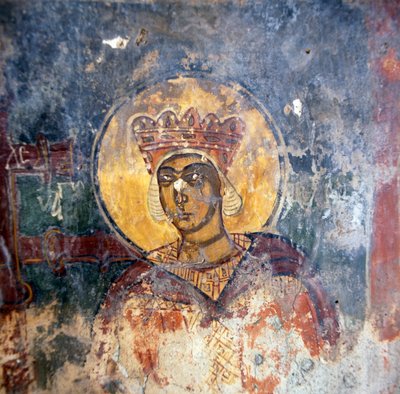 O Fresco na Igreja Bizantina de Agios Georgios de Unbekannt Unbekannt