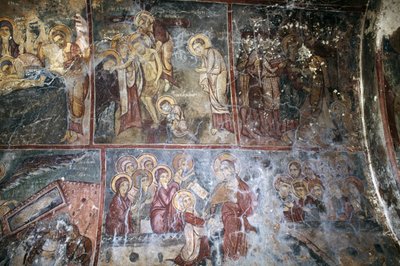 Frescoes in Church of Metamorphosis tou Sotiros, Kefali, Creta, Grécia (foto) de Unbekannt Unbekannt