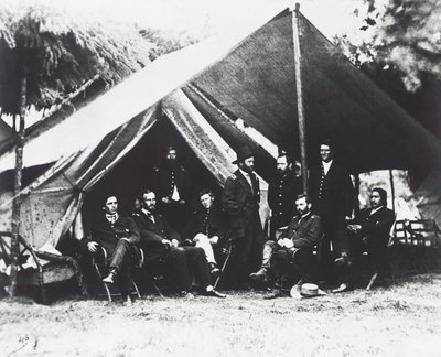 General Ulysses Grant e sua equipe em City Point, verão de 1864, Guerra Civil Americana, EUA de Unbekannt Unbekannt