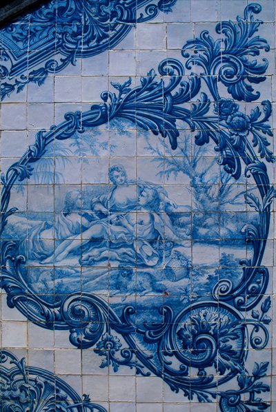 Azulejos vidrados do Palácio dos Condes de Estoi. Estoi, Portugal de Unbekannt Unbekannt