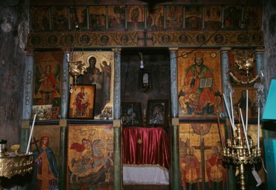 Iconostasia na igreja de Agia Paraskevi, Anisaraki, Creta, Grécia (foto) de Unbekannt Unbekannt