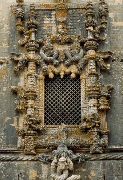 Janela manuelina (gótico tardio português) do Convento da Ordem de Cristo (originalmente bastião templário), Tomar de Unbekannt Unbekannt