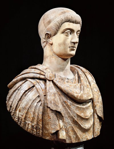 Busto de mármore do imperador Costanzo de Unbekannt Unbekannt