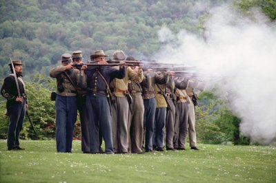 Reencenação moderna da Batalha de Gettysburg (foto) de Unbekannt Unbekannt