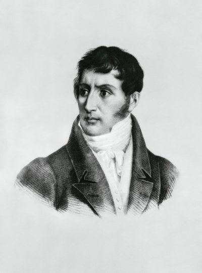 Retrato de Alessandro Manzoni (1785-1873), escritor, poeta e dramaturgo italiano, gravura de Unbekannt Unbekannt