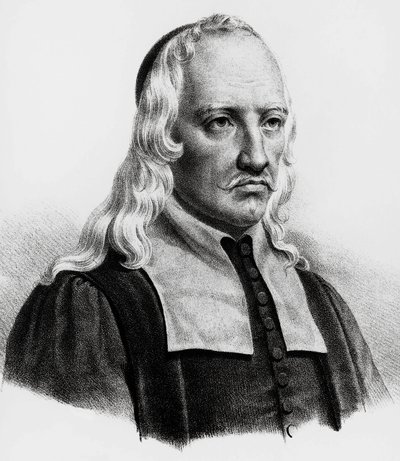 Retrato de Giovanni Alfonso Borelli (1608-1679), matemático italiano, astrônomo, filósofo, fisiologista, gravador de Unbekannt Unbekannt