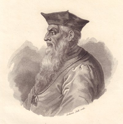 Retrato do Almirante italiano Andrea Doria (1466-1560), gravura em cobre de Ludovico Pelli de Unbekannt Unbekannt